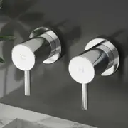 1 Set of Cefito Bathroom Wall Taps Bath Basin Tap Brass Shower Tap Chrome