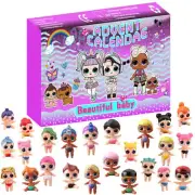 Christmas Mini Doll Kids Girl Toys Countdown Advent Calendar Cartoon Xmas Gift