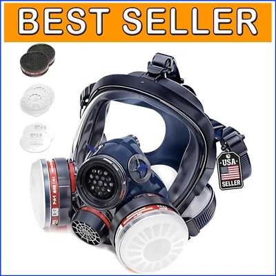 Advanced Full Face Respirator with Adjustable Seal - Perfect for Hazardous Jobs