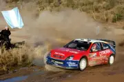 WRC Rally Argentina 2004 Sebastien Loeb Citreon Action Motor Racing Old Photo