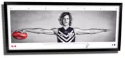 NATHAN FYFE MINI WINGS FREMANTLE FC OFFICIAL AFL PRINT SIGNED FRAMED MEMORABILIA