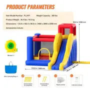 Outdoor Inflatable Bounce House Jumping Castle Trampoline for Kids Ages 3 to 8