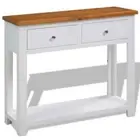 Console Table 83x30x73 cm Solid Oak Wood vidaXL