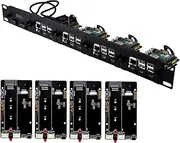 GeeekPi 1U Rack Mount for Raspberry Pi 5, with 4PCS PCIe to M.2 NVMe SSD Adapters and OLED Display, Compatible with 19 Inch Server Rack