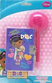 Disney Jr. Doc McStuffins MIni Diary and Marabou Pen Lock & Key Set 150 Sheets