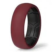 [ThunderFit] Unisex Silicone Wedding Rings - Rubber Engagement Bands, 1.8mm Thick in 4mm & 8mm Widths