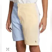 NWT Polo Ralph Lauren Big Boys Prepster Knit Oxford Colorblock Shorts Size 10-12