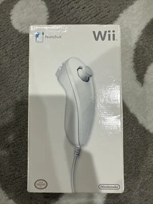 OEM Nintendo RVLAFW1 Nunchuck Video Game Controller for Wii / Wii U (White) NEW