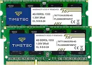 [Timetec] 8GB KIT(2x4GB) DDR3 1333MHz PC3-10600 Non-ECC Unbuffered 1.5V CL9 2Rx8 Dual Rank 204 Pin SODIMM Laptop Notebook PC Computer Memory RAM Module Upgrade (8GB KIT(2x4GB))