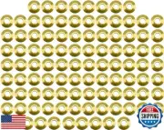 Poolzilla Pool Safety Cover Brass Beauty Collar Disc Rings - 100 Pack - Unive