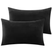 BEDELITE Flannel King Size Pillow Cases Set of 2, Super Soft Fleece Pillowcas...