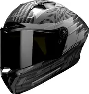 LS2 FF805 Thunder Carbon GP Polar, full face helmet , color: Matt-Black , size: S