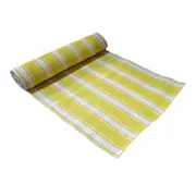 Ribbed Pattern Table Runner Panama Narrow Yellow by IDC Homewares