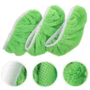 3 Pcs Mop Cover Pads Replacement Coral Fleece for Hardwood Floors Flat
