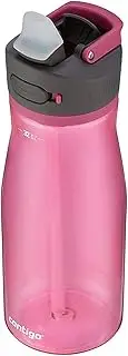 [Contigo] Ashland 2.0 AUTOSPOUT Tritan Water Bottle - Leak-Proof Lid | Push-Button Technology for Easy One-Handed Drinking | Angled Straw | Carry Handle | 32 oz (946 mL) Capacity | Dragon Fruit