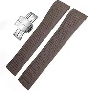 [Generic] Colorful Fluorous Rubber WatchBands for 5164A 5167A Series Butterfly Buckle 21mm Silicone Watch Strap