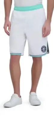 AND1 Big Men's Hoop 10" lightweight Shorts elastic waistband Stark White 3XL NWT