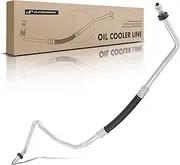 A-Premium Automatic Transmission Oil Cooler Line Hose Assembly Compatible with Chevrolet Silverado 2500 HD/Silverado 3500 2003-2005 & GMC Sierra 2500 HD/Sierra 3500 2003-2005, 6.6L