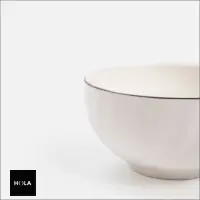 在飛比找momo購物網優惠-【HOLA】朵樂骨瓷飯碗4.5吋 白