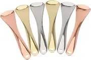 Beauty Scoop Set 6pcs Metal Makeup Spatula for Cream Lotion Eye Care Skincare Small Hole for Hanging Random Color