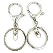 20Pcs Lobster Clasps Swivel Hooks, Lobster Clasp Trigger Clips with Flat Spli...