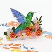 Hummingbird & Flowers 3D Pop up Card, Pop up cards Australia, Birthday Cards, Handmade Cards for Valentine, Mother's Day, Anniversaries, Get Well, Thank You