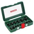 Bosch 15 Piece Router Bit Set for Wood, 1/4' Shank, Mixed Set, for Routers