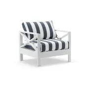 Kansas Outdoor Aluminium Lounge Patio Balcony Set with Side Table - Outdoor Aluminium Lounges