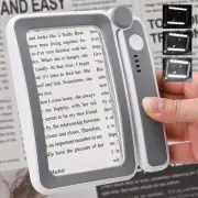 Rechargeable Magnifying Glass for Reading – 4X LED Lighted Large Rectangular ...