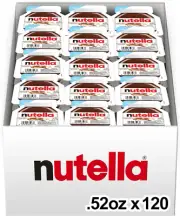 Nutella Chocolate Hazelnut Spread, Single Serve Mini Cups, Perfect Topping fo...