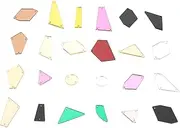 jojofuny 50pcs Random Shape Acrylic Mirror Dress Applique Shiny Flat Base Patches for Clothes Bags DIY Crafts Wedding and Dance Costumes Elegant and Durable Decorations