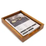 Wood Letter Tray -Load Documents Tray for Office Desktop Organizer - Desk