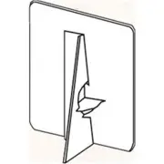 Lineco 3283009 Easel Backs Single Wing - White Self-Stick - 9 In.