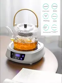 在飛比找松果購物優惠-臺灣110V電陶爐煮茶器 家用多功能迷你電磁爐 電熱燒水煮茶