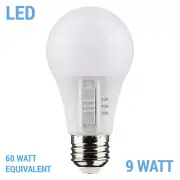 Satco S11771 LED 120V 9W =60W A19 Medium E26 CCT Selectable 3000K 4000K 5000K