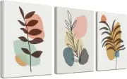 Boho Wall Art for Bedroom Mid Century Modern 12X16inx3pcs, Multicolor1