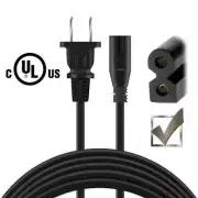 Black 5ft UL AC Power Cord for Durabrand CD-1493 Compact Disc Portable Stereo