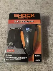 Shock Doctor Ultra Pro Boxer Compression Shorts w/ Ultra Carbon FlexCup - Sz L