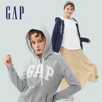 在飛比找蝦皮商城優惠-Gap 女裝 Logo仿羊羔絨連帽外套-多色可選(73285