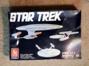 Star Trek 3 Piece U.S.S Enterprise Set Model Kit #6618 AMT/Ertl Made 1988