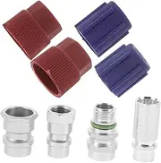 TOKIDNY Retrofitting Kit 1/4 Sae Thread Conversion Adapters for Car Ac R12 to R134a 4pcs Set