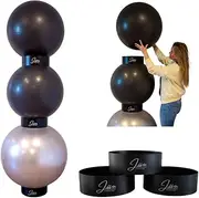 Jibb® - Set of 3 Exercise Ball Holders for Extra Storage in Your Studio or Home Gym | Yoga, Fitness and Stability Ball Rack | Physio Ball Stand for Yoga Balls | Yoga Ball Stackers.