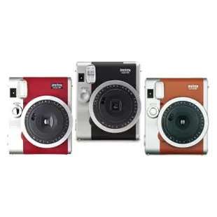 【FUJIFILM 富士】instax mini90 拍立得相機 原廠公司貨(送底片10張+底片透明保護套20入)