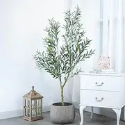 Glamorous Fusion - 152cm/5ft Artificial Faux Olive Tree - Realistic, Deocration for Home, Office, Living Room