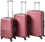[YES4HOMES] ABS Luggage Suitcase Set 3 Code Lock Travel Carry Bag Trolley Maroon 50/60/70