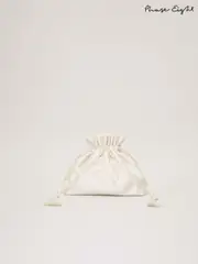 Phase Eight White Pearl Drawstring Clutch (F20016) | $228