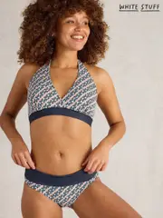 White Stuff Blue Reversible Fold Down Bikini Bottoms (AR0747) | $81