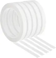 uxcell 5 Pack Whiteboard Tape, 11mm 7/16" Width Art Tape Dry Erase Board Pinstripe Thin Tape for Graphic Chart Grid Drafting Electrical Marking, White