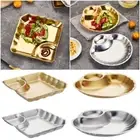 Gold Silver Snack Plate Stainless Steel Tableware Bar KTV Restaurant