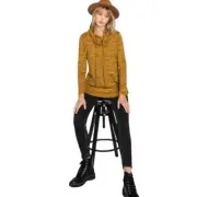 Olivia Sky Nwt two-tone cowl neck pull over top Large